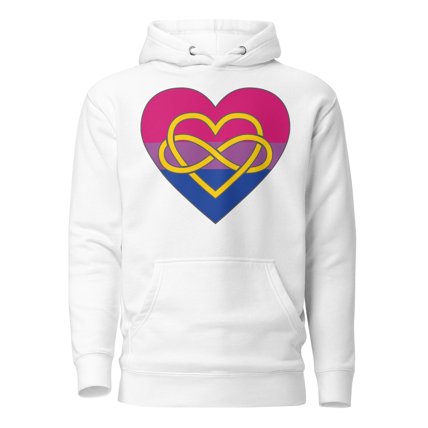 Polyamory Infinity Heart Bisexual Pride Unisex Hoodie