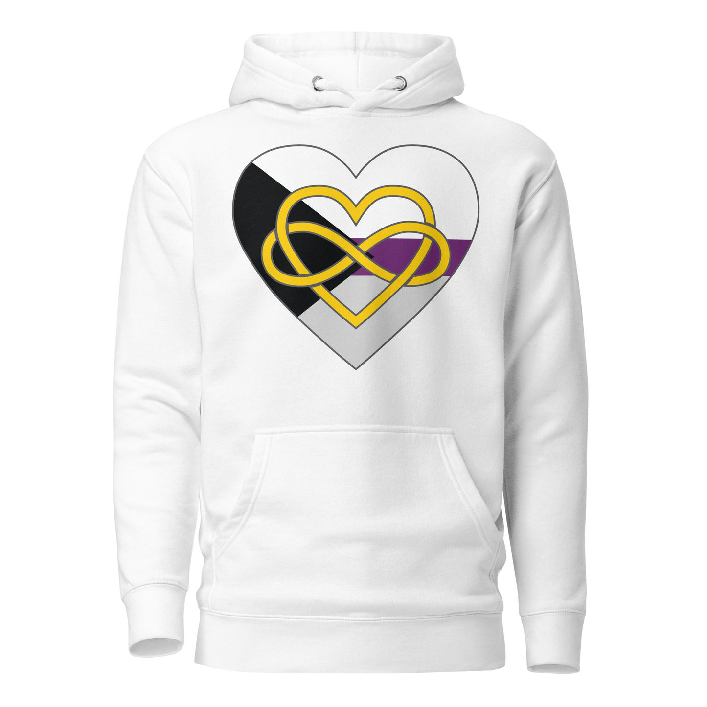 Polyamory Infinity Heart Demisexual Pride Unisex Hoodie