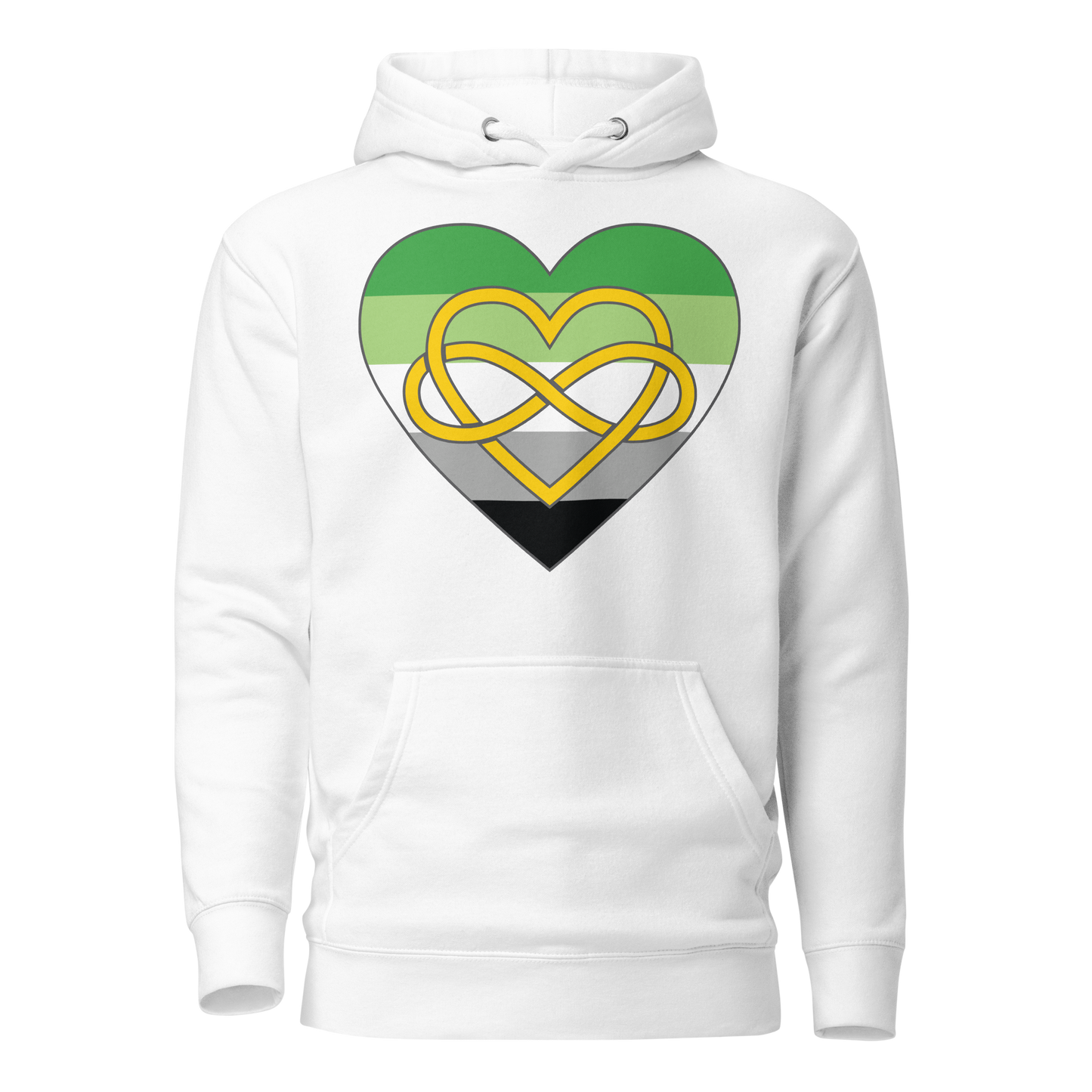 Polyamory Infinity Heart Aromantic Pride Unisex Hoodie