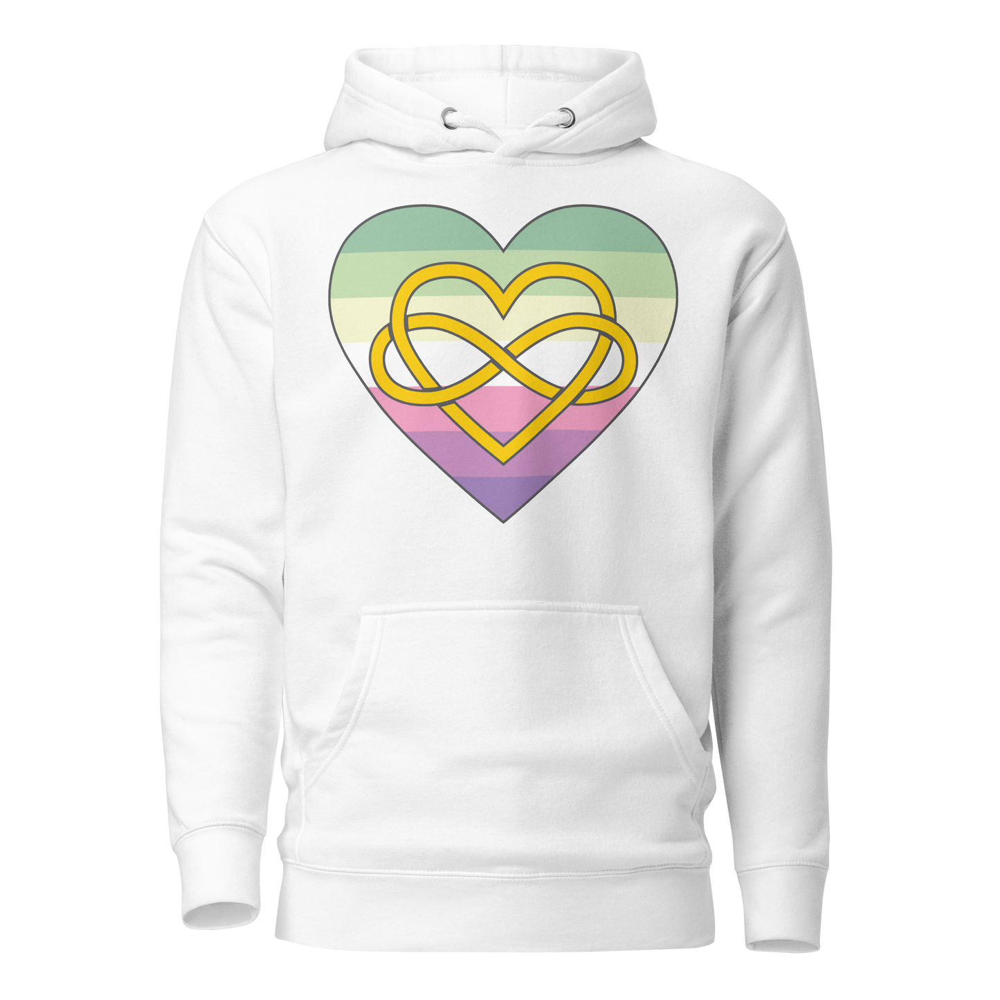 Polyamory Infinity Heart Genderfae Pride Unisex Hoodie