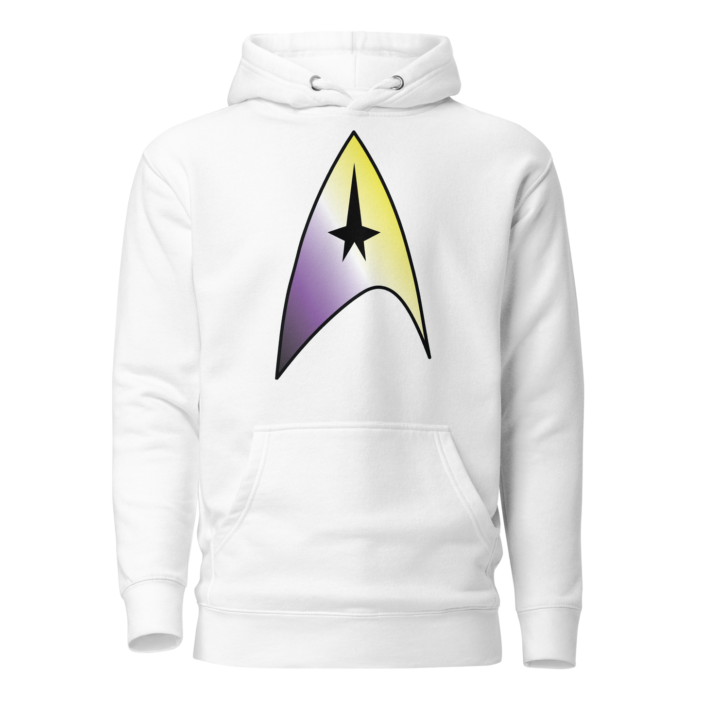 Starfleet Insignia - Non-binary Pride Unisex Hoodie