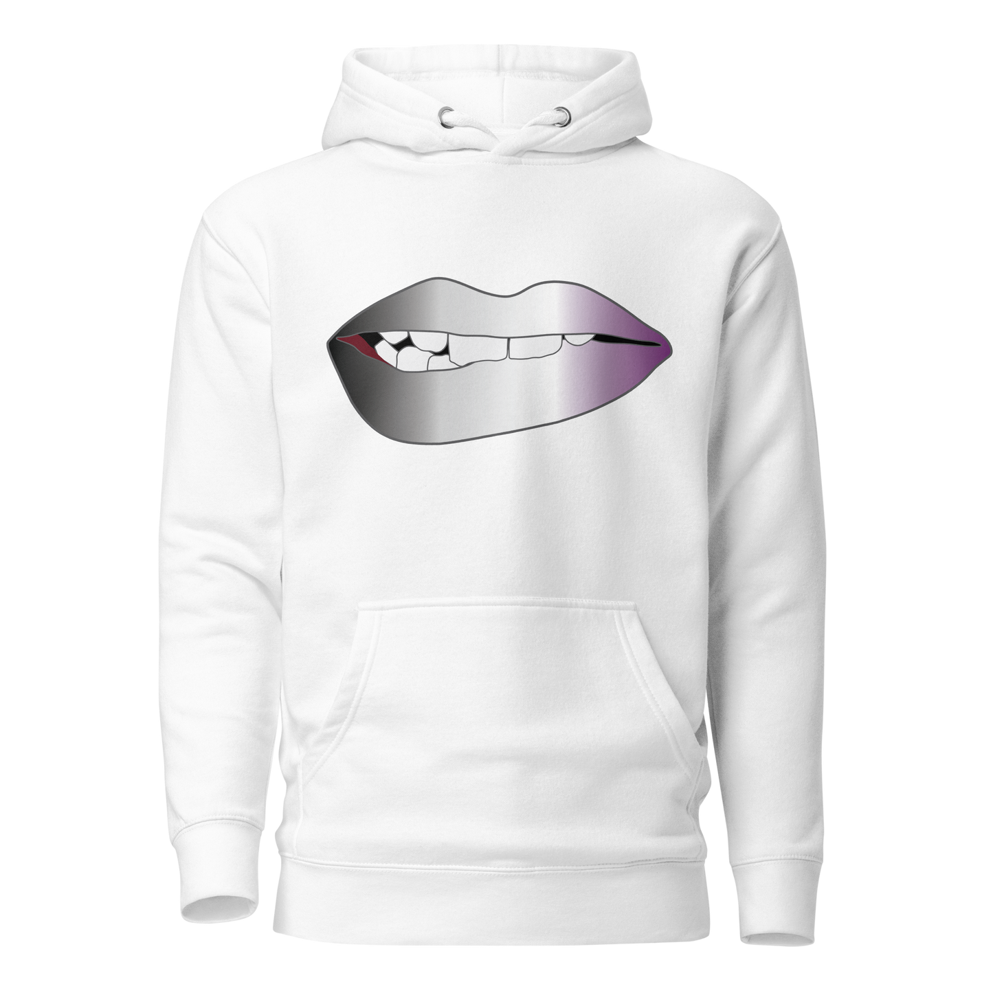 Biting Lips - Asexual/Demisexual Pride - Gradient Unisex Hoodie