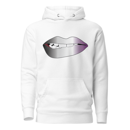 Biting Lips - Asexual/Demisexual Pride - Gradient Unisex Hoodie