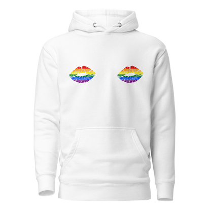 Rainbow Boob Kisses Unisex Hoodie