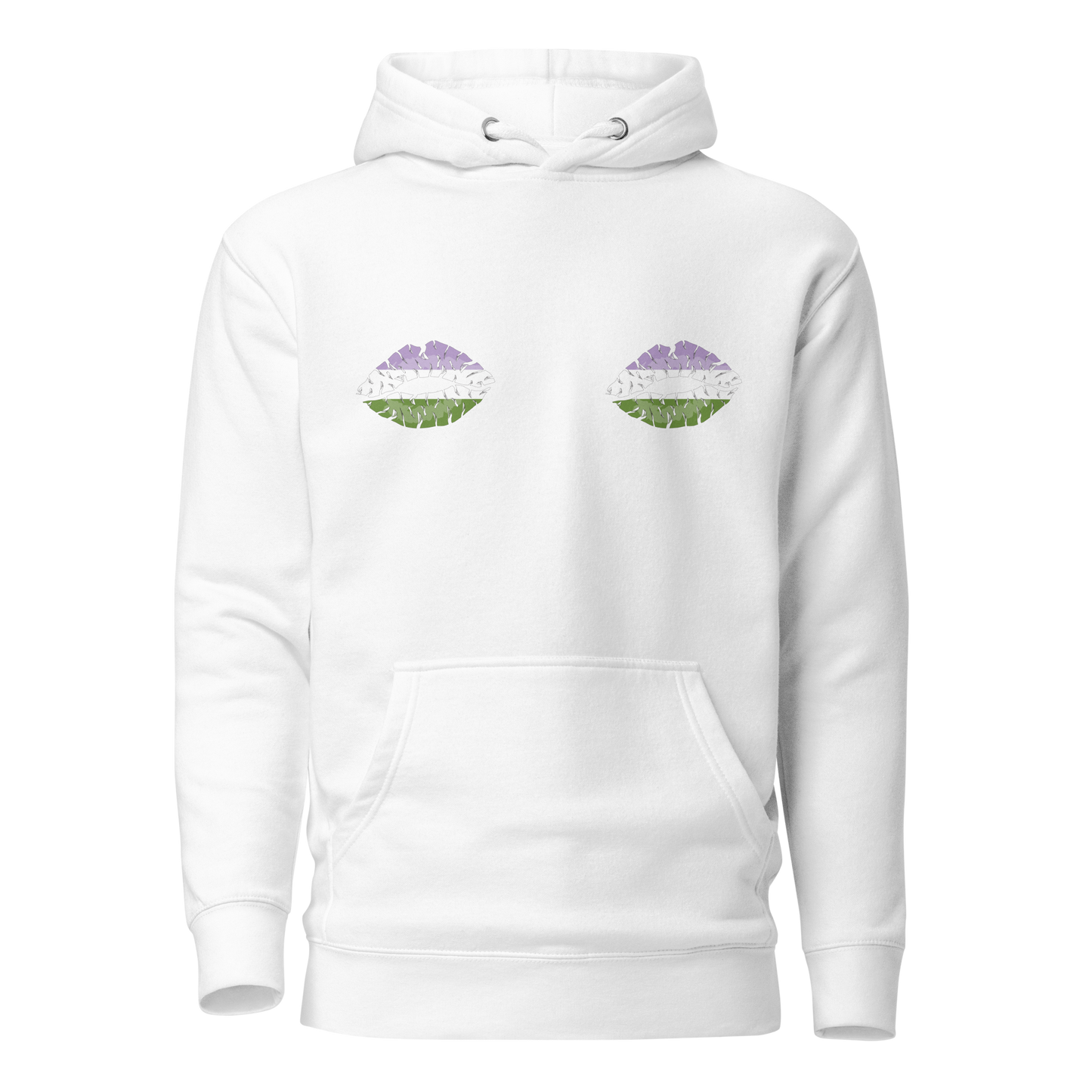 Genderqueer Boob Kisses Unisex Hoodie