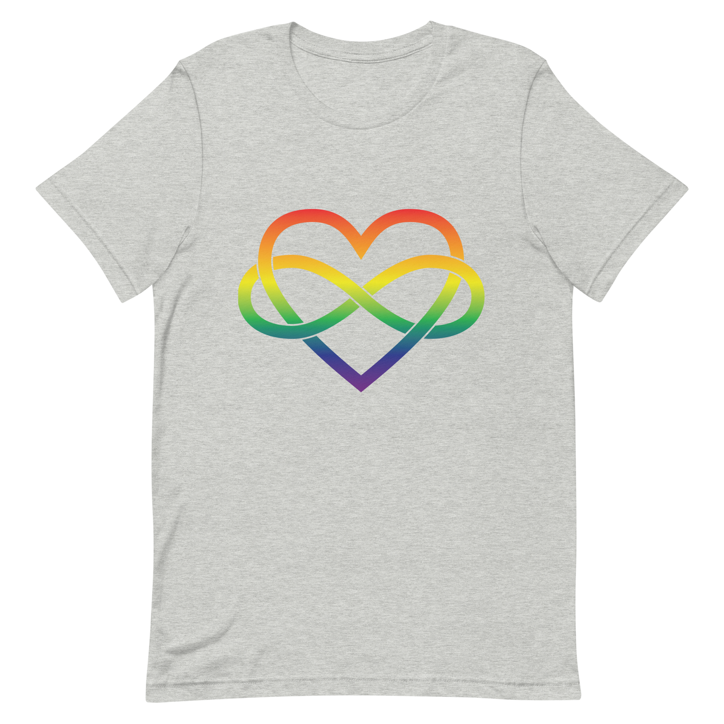 Polyamory Infinity Heart - Rainbow Unisex t-shirt