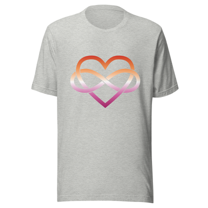 Polyamory Infinity Heart - Lesbian Unisex t-shirt