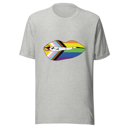 Biting Lips - Progress Pride Flag Unisex t-shirt