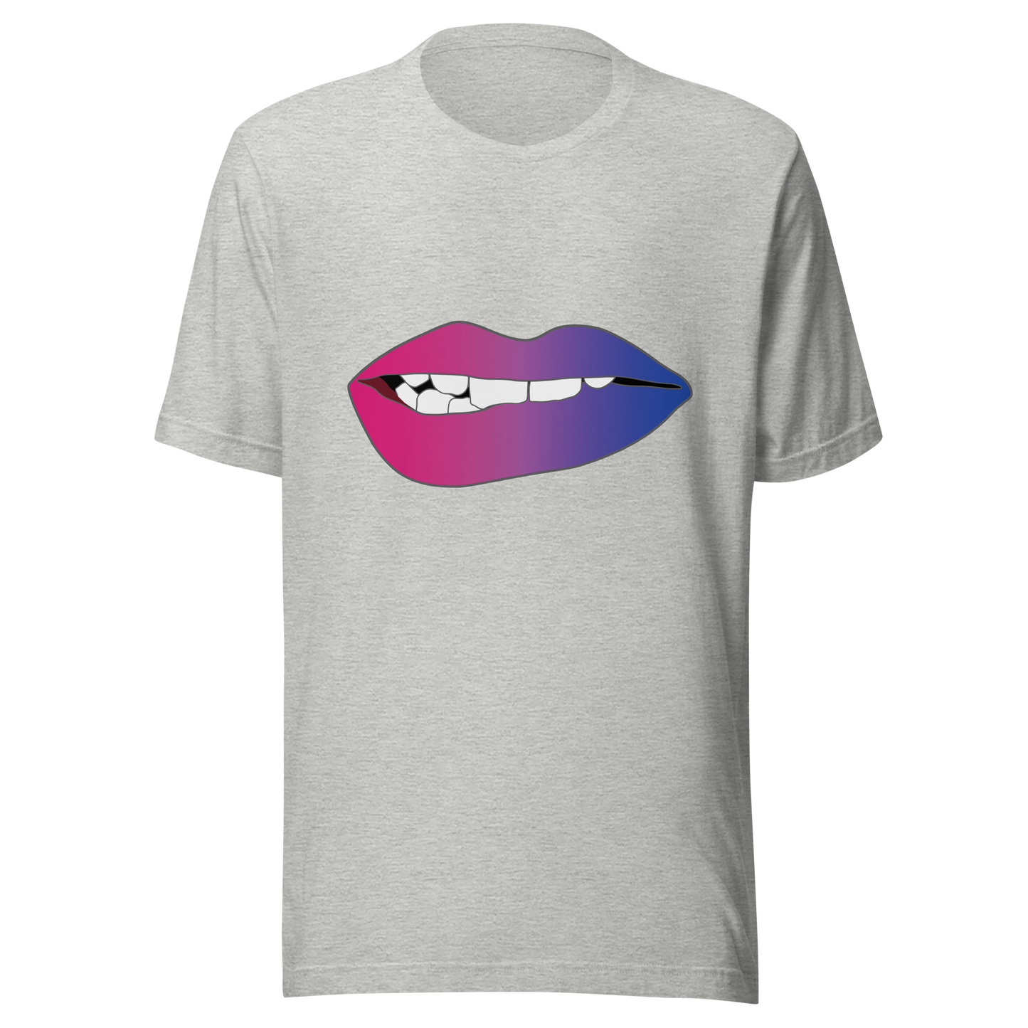 Biting Lips - Bisexual Pride - Gradient Unisex t-shirt