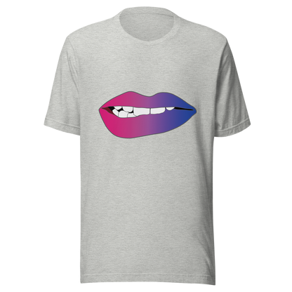 Biting Lips - Bisexual Pride - Gradient Unisex t-shirt