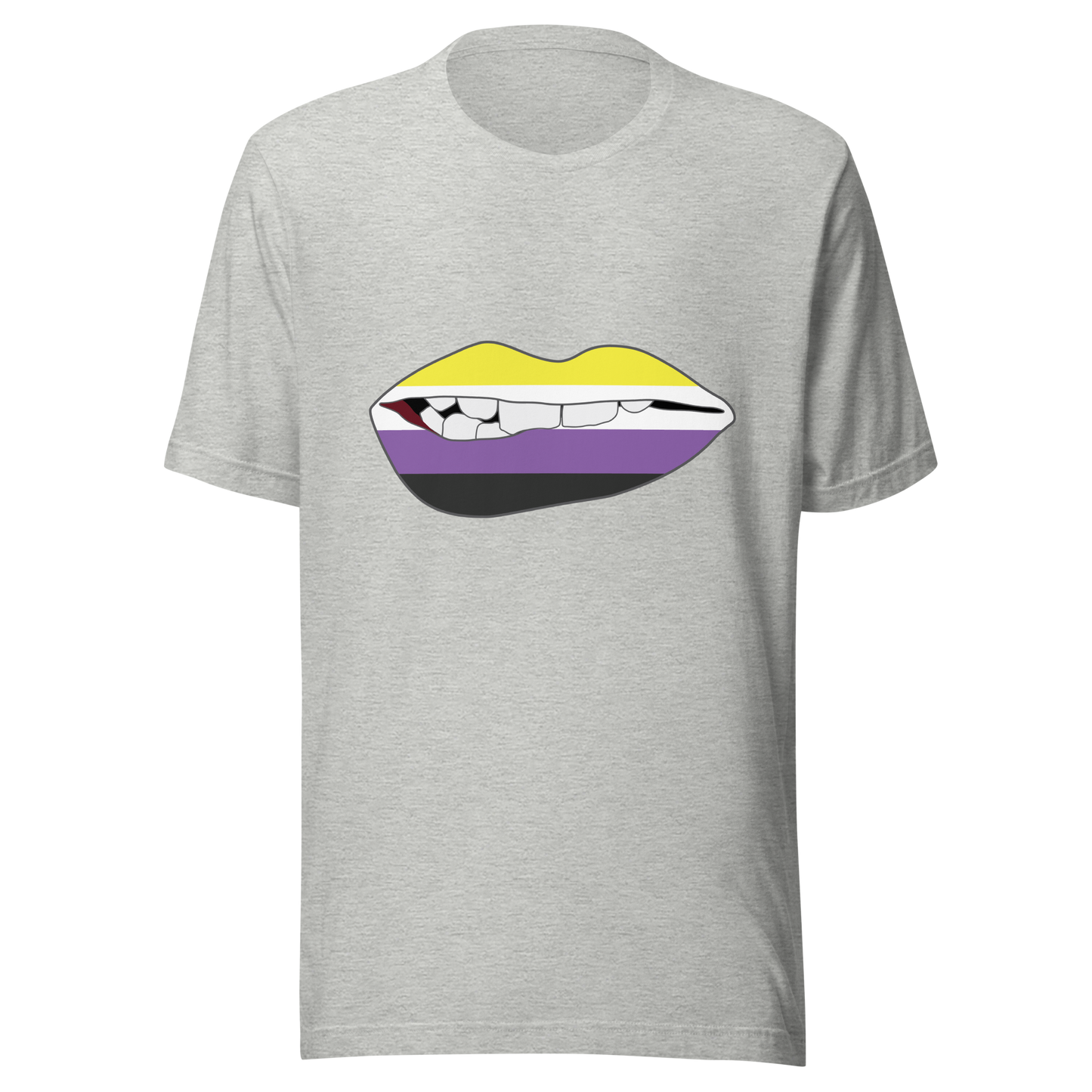 Biting Lips - Non-binary Flag Unisex t-shirt