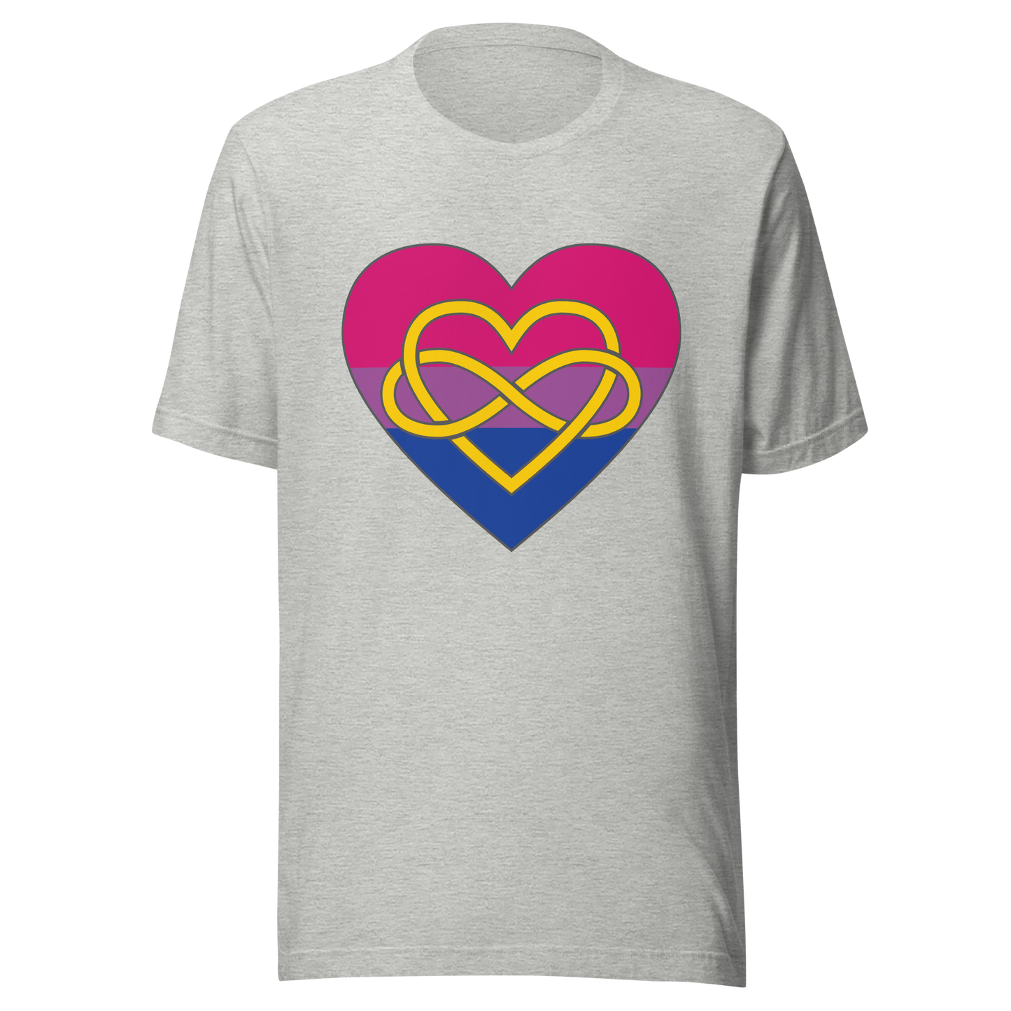 Polyamory Infinity Heart Bisexual Pride Unisex t-shirt