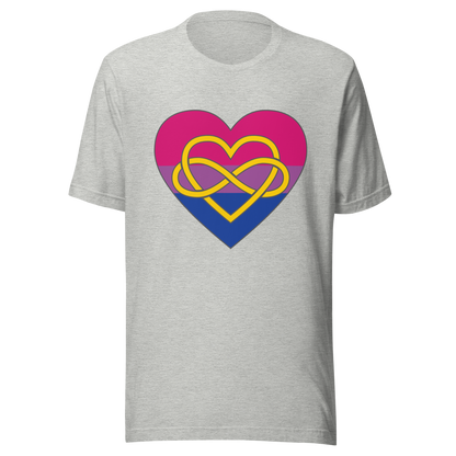 Polyamory Infinity Heart Bisexual Pride Unisex t-shirt