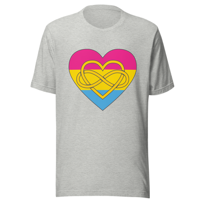 Polyamory Infinity Heart Pansexual Pride Unisex t-shirt