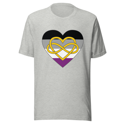 Polyamory Infinity Heart Asexual Pride Unisex t-shirt