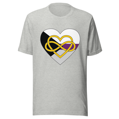 Polyamory Infinity Heart Demisexual Pride Unisex t-shirt