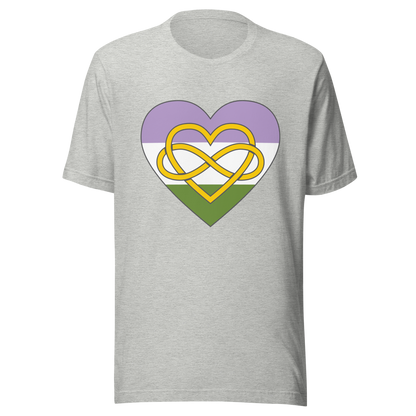 Polyamory Infinity Heart Genderqueer Pride Unisex t-shirt