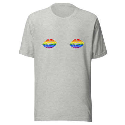 Rainbow Boob Kisses Unisex t-shirt