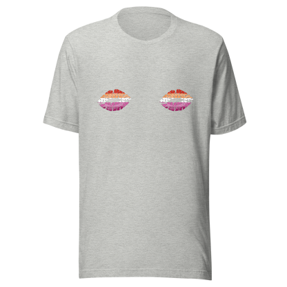 Lesbian Boob Kisses Unisex t-shirt