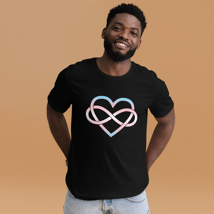 Polyamory Infinity Heart - Trans Unisex t-shirt