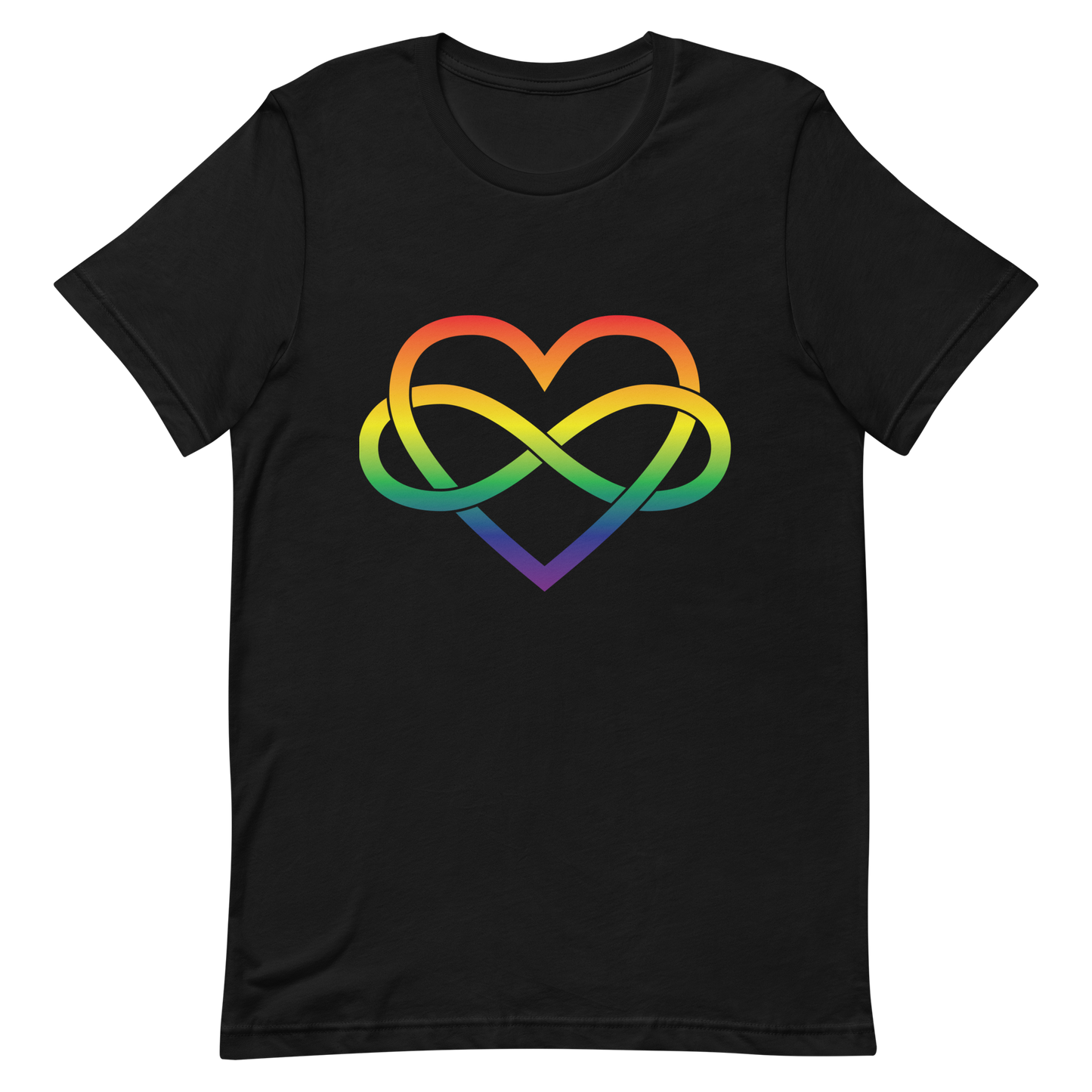 Polyamory Infinity Heart - Rainbow Unisex t-shirt