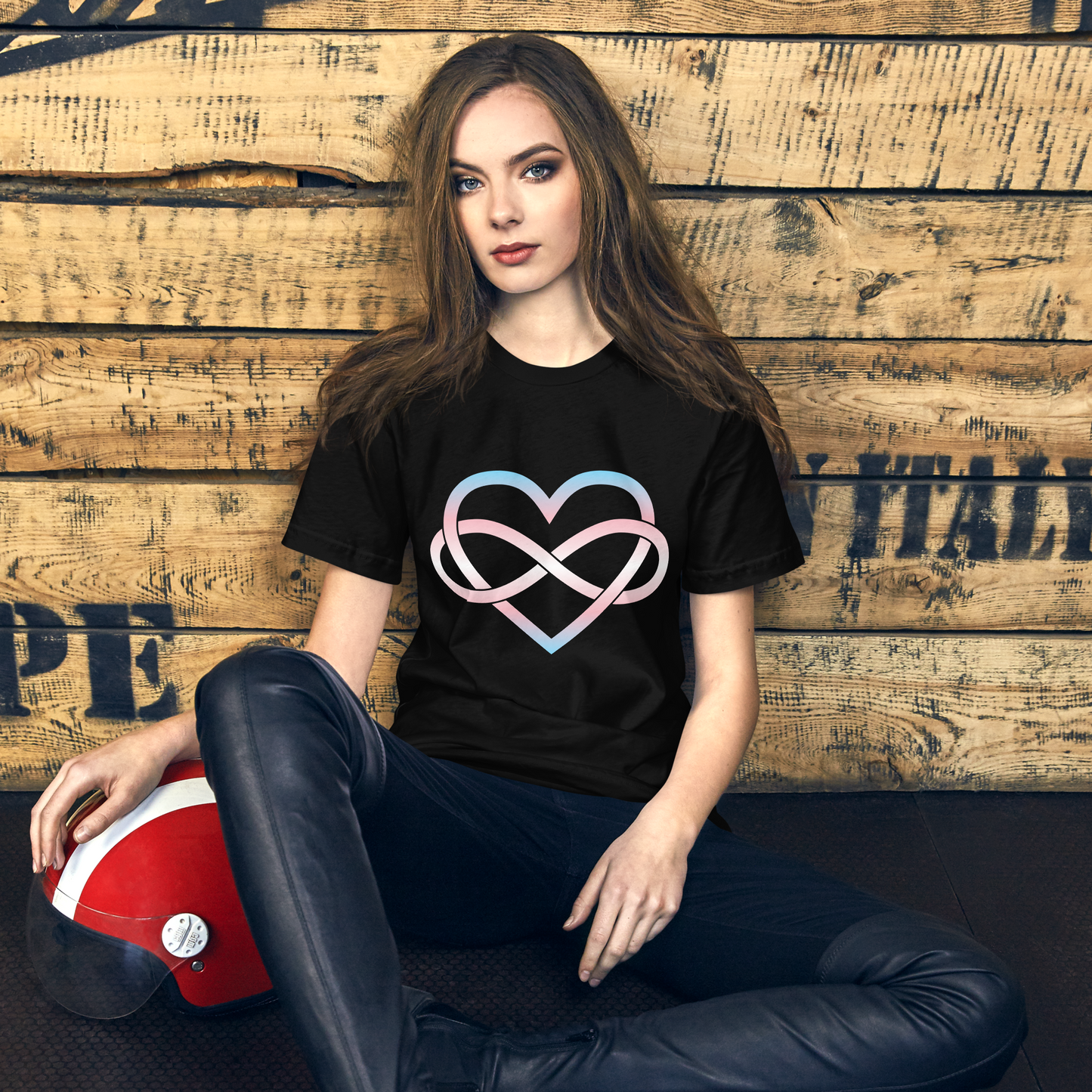 Polyamory Infinity Heart - Trans Unisex t-shirt