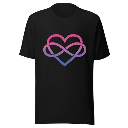 Polyamory Infinity Heart - Bisexual Unisex t-shirt