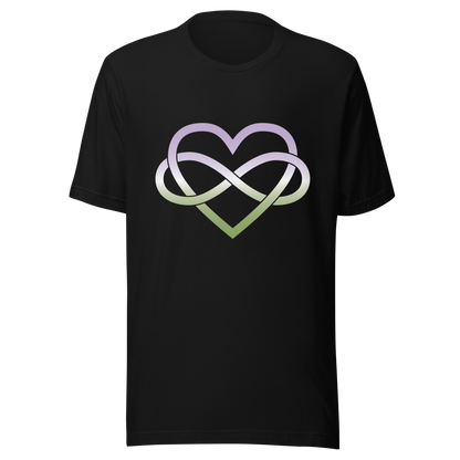 Polyamory Infinity Heart - Genderqueer Unisex t-shirt