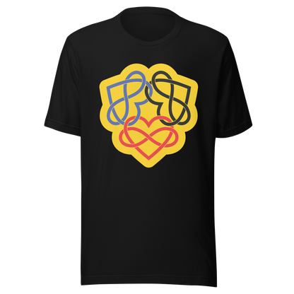 Poly Infinity Hearts Interlocked Unisex t-shirt