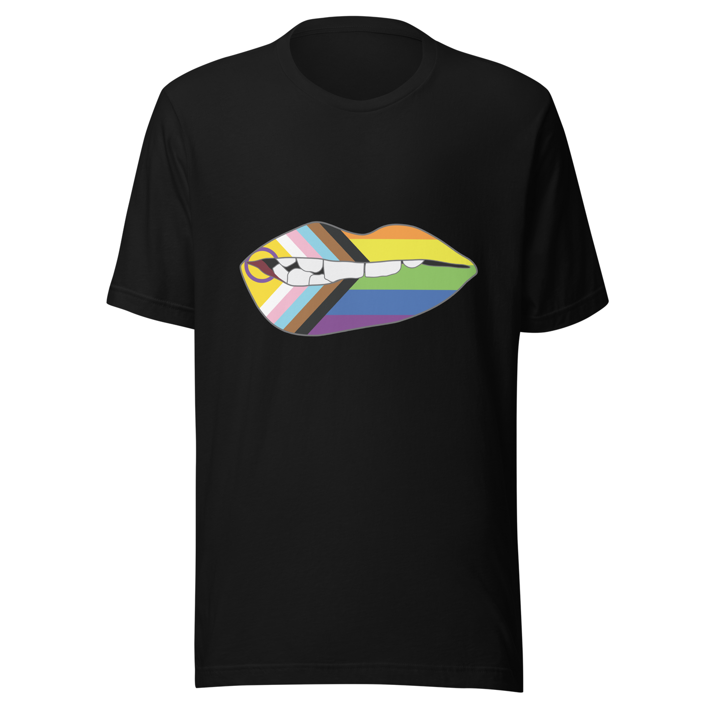 Biting Lips - Progress Pride Flag Unisex t-shirt