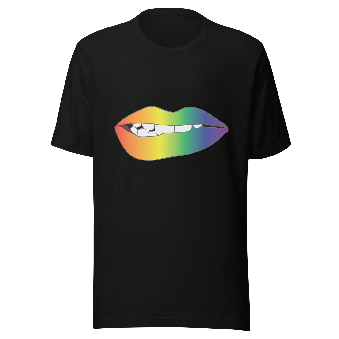 Biting Lips - Rainbow Pride - Gradient Unisex t-shirt