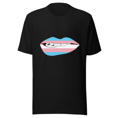 Biting Lips - Transgender Flag Unisex t-shirt