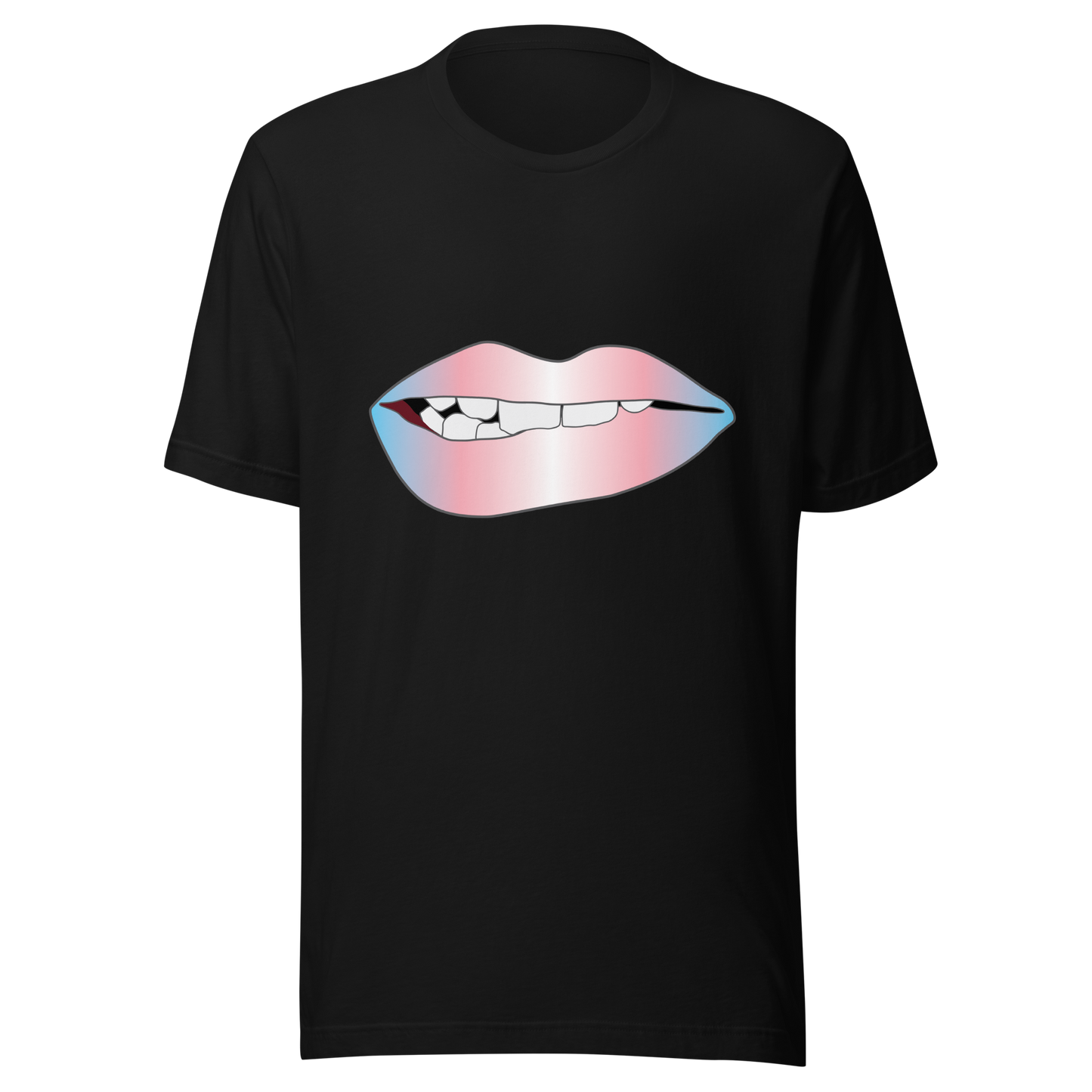 Biting Lips - Transgender Pride - Gradient Unisex t-shirt