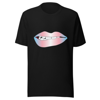 Biting Lips - Transgender Pride - Gradient Unisex t-shirt