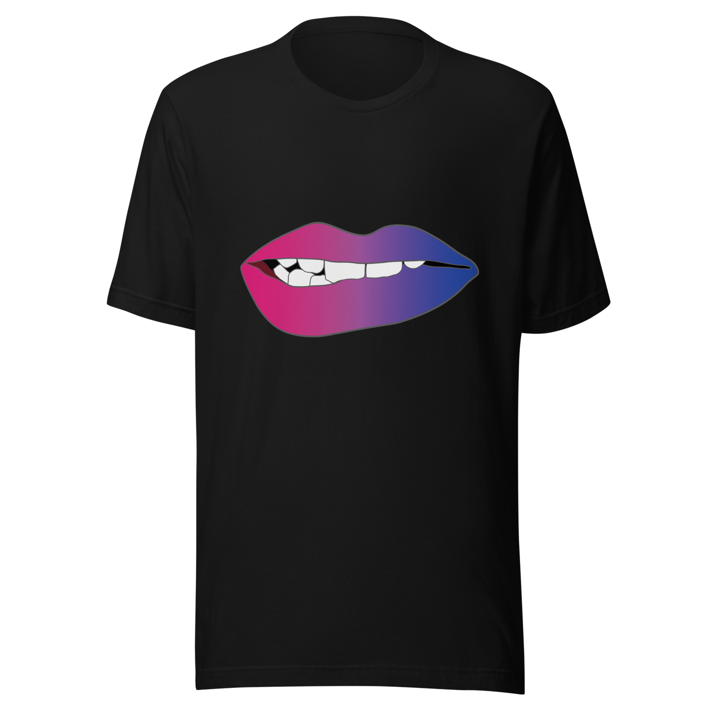 Biting Lips - Bisexual Pride - Gradient Unisex t-shirt