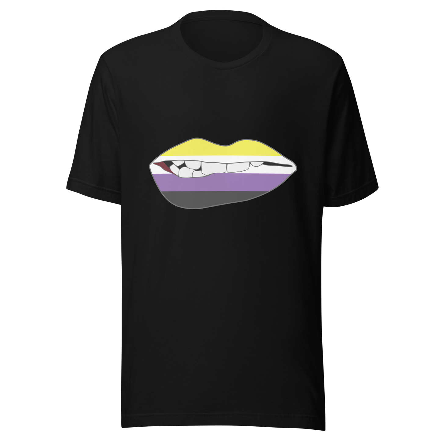 Biting Lips - Non-binary Flag Unisex t-shirt