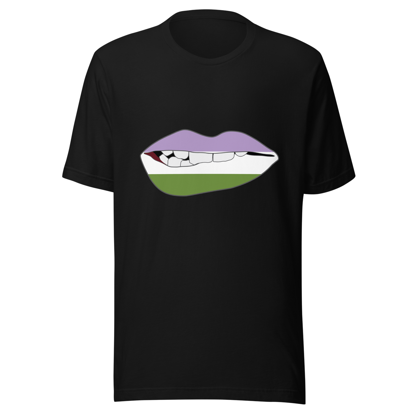 Biting Lips - Genderqueer Flag Unisex t-shirt