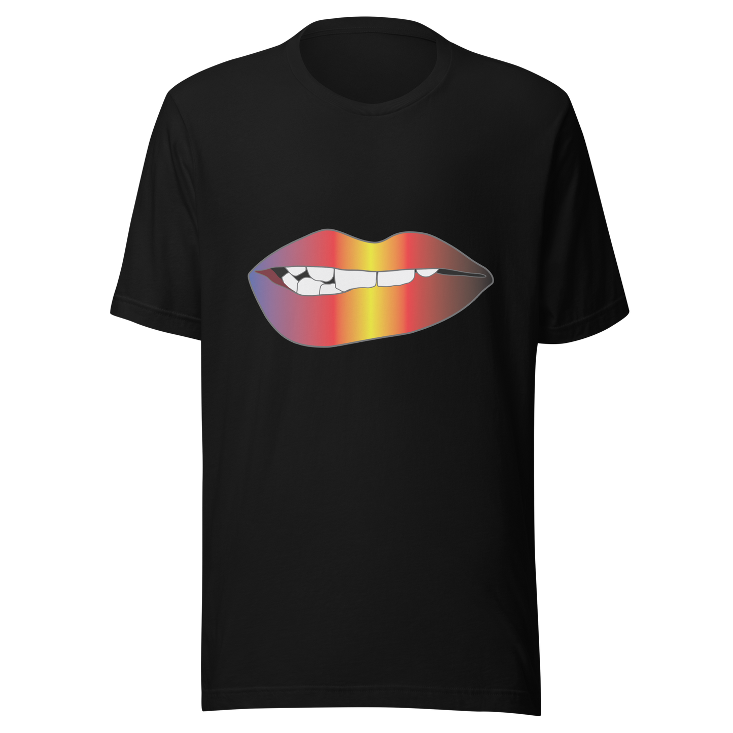 Biting Lips - Polyamory Pride - Gradient Unisex t-shirt