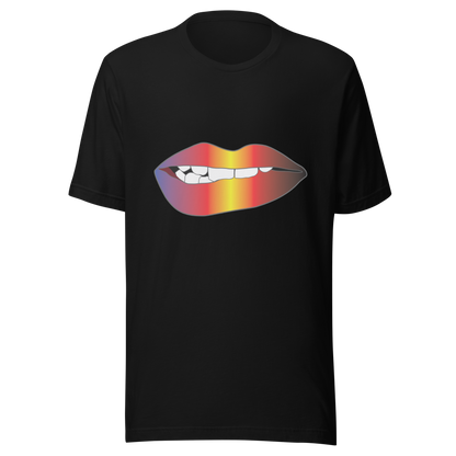 Biting Lips - Polyamory Pride - Gradient Unisex t-shirt