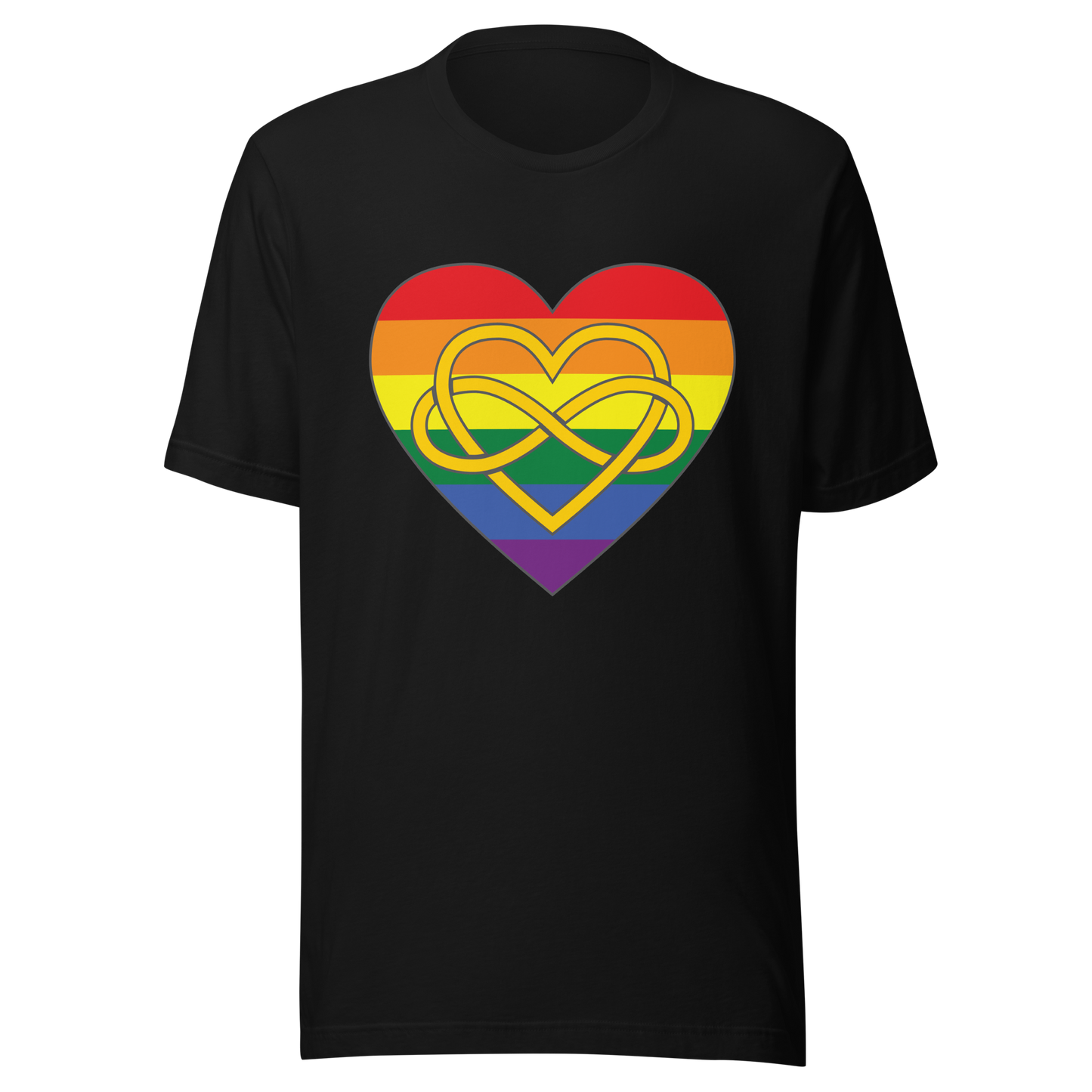 Polyamory Infinity Heart Rainbow Pride Unisex t-shirt