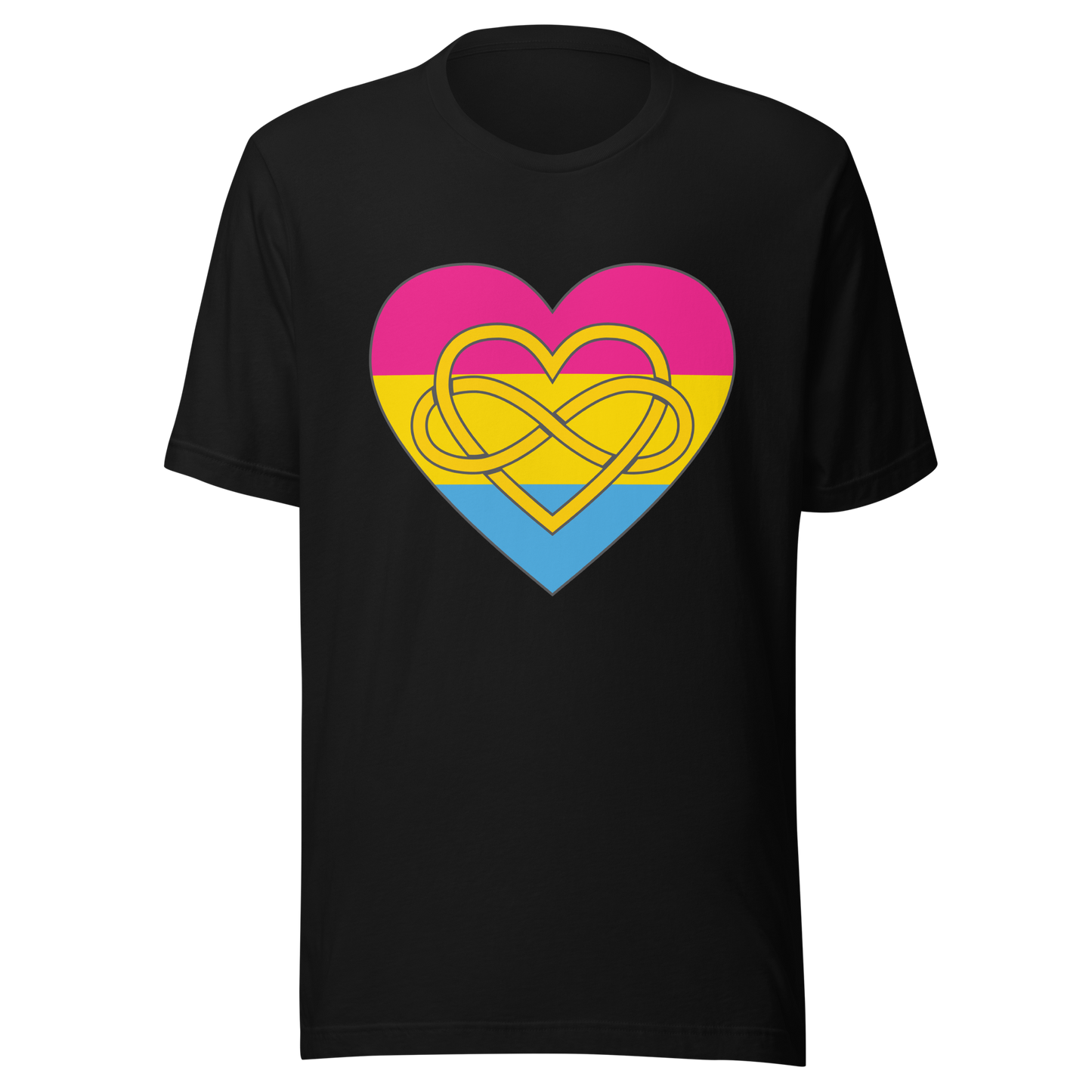 Polyamory Infinity Heart Pansexual Pride Unisex t-shirt