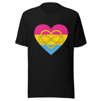 Polyamory Infinity Heart Pansexual Pride Unisex t-shirt