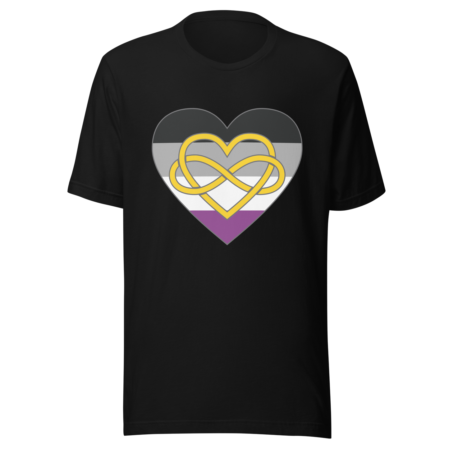 Polyamory Infinity Heart Asexual Pride Unisex t-shirt