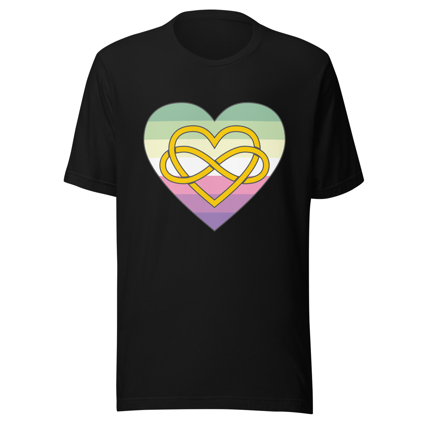 Polyamory Infinity Heart Genderfae Pride Unisex t-shirt