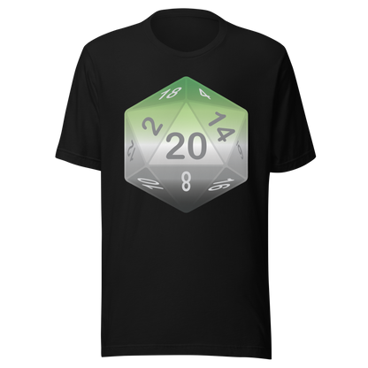 Pride Dice - Aromantic Unisex t-shirt