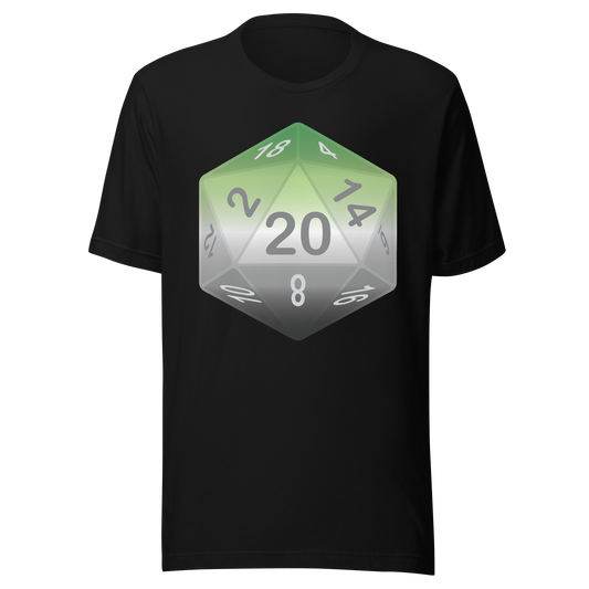 Pride Dice - Aromantic Unisex t-shirt