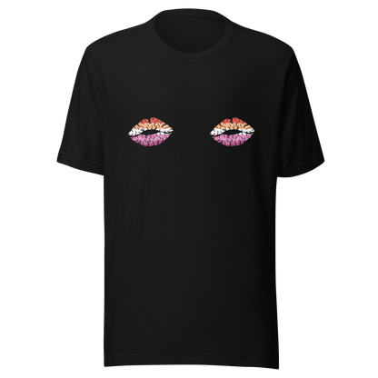 Lesbian Boob Kisses Unisex t-shirt