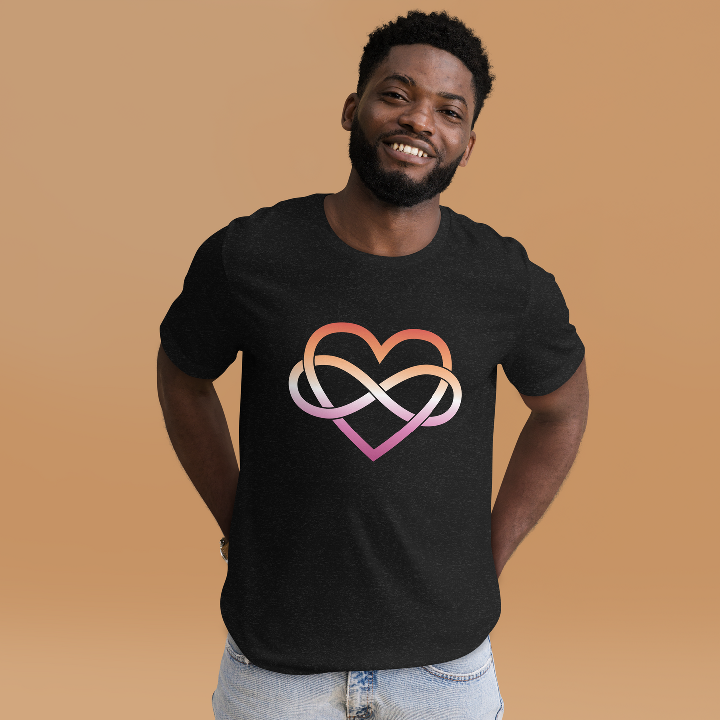 Polyamory Infinity Heart - Lesbian Unisex t-shirt