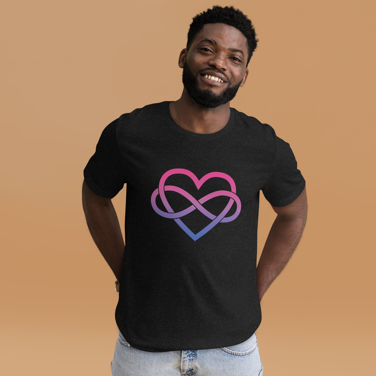 Polyamory Infinity Heart - Bisexual Unisex t-shirt