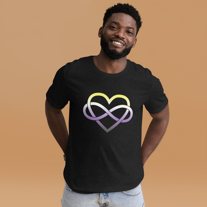 Polyamory Infinity Heart - Non-binary Unisex t-shirt